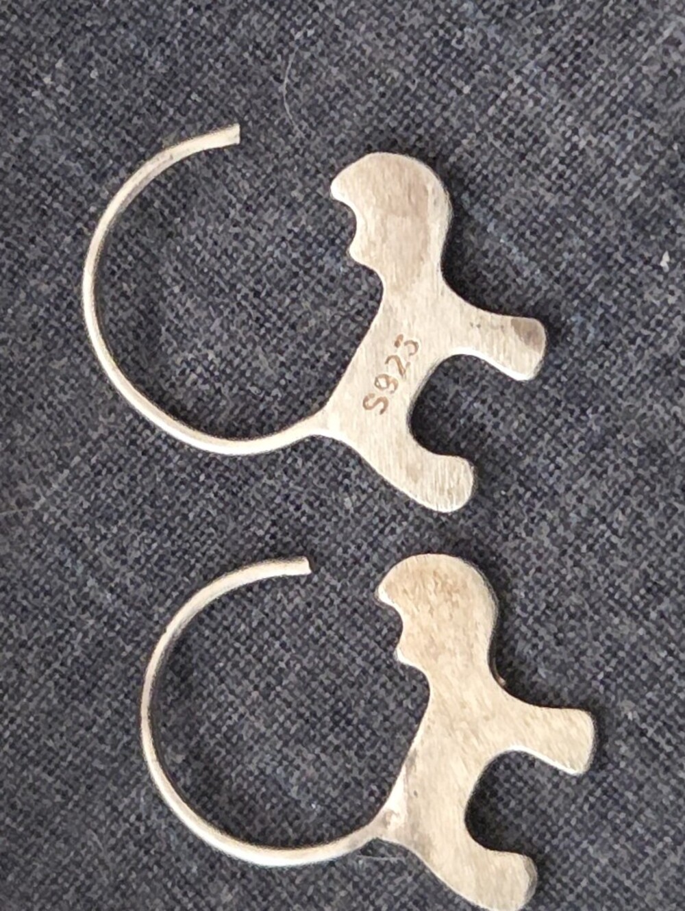 Sterling Silver Cat Hoop Earrings - Cute Cat Silhouette